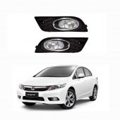 Honda Civic DLAA Fog Lamps Black Chrome HD552 - Mo